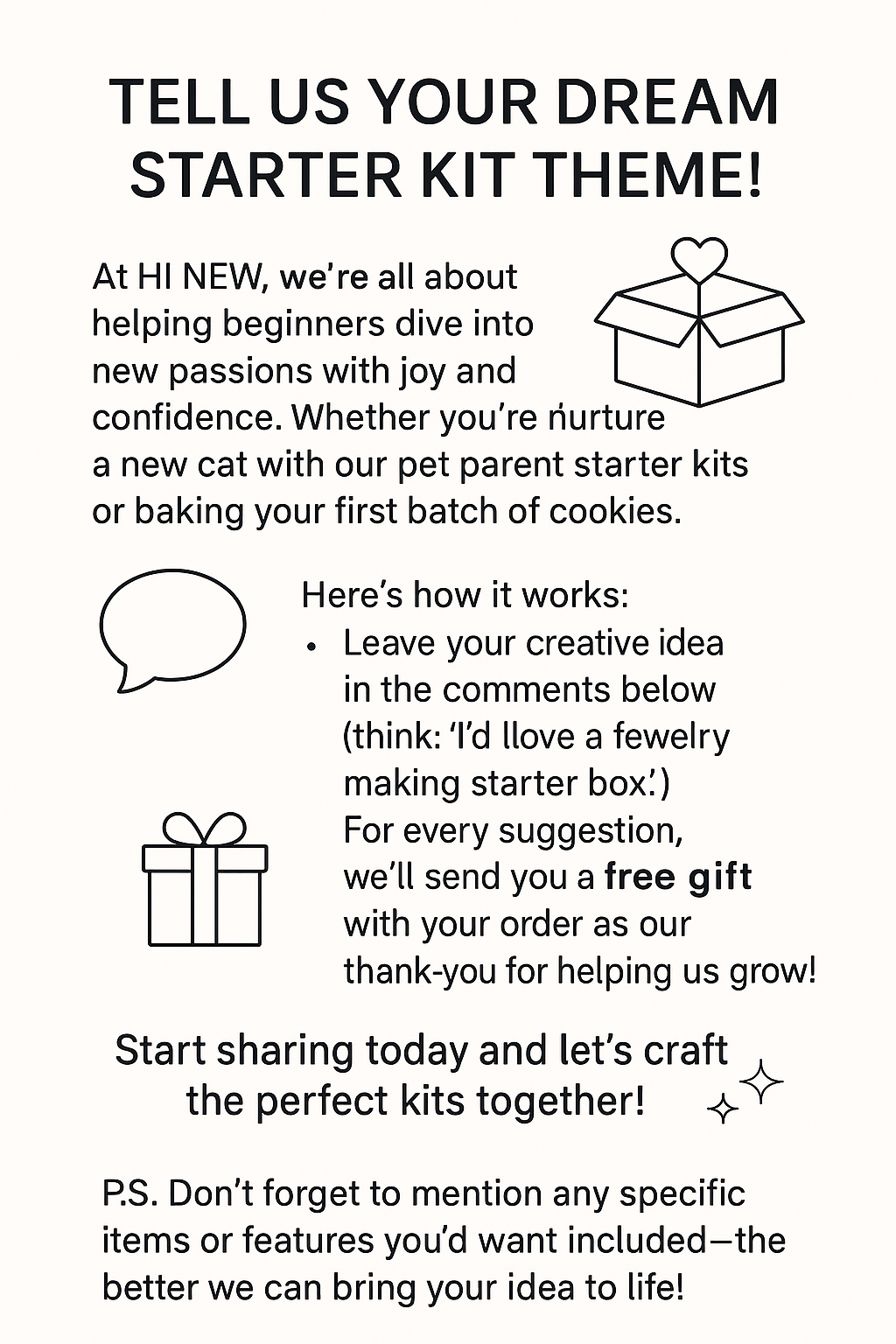 Tell Us Your Dream Starter Kit!